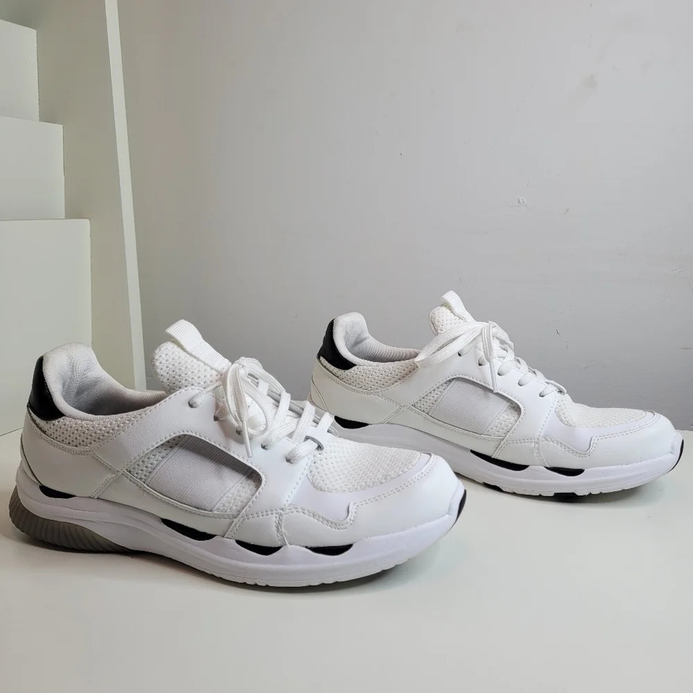 Easy Spirit Evolve Beaker 2 Sneaker Shoes White Mid Knit Soft Suede Size Women 9
